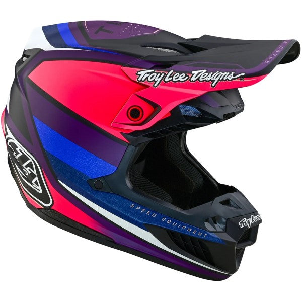 Casque de Motocross SE5 Composite Reverb Mips Noir/Mauve incliné de gauche