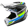 Casque de Motocross SE5 Composite Reverb Mips Blanc/Bleu incliné de droite