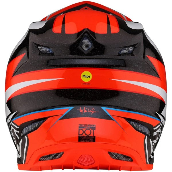 Casque de Motocross SE5 Composite Saber Mips Rouge/Gris de dos