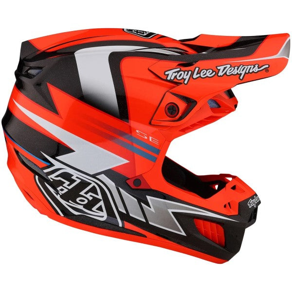 Casque de Motocross SE5 Composite Saber Mips Rouge/Gris de gauche