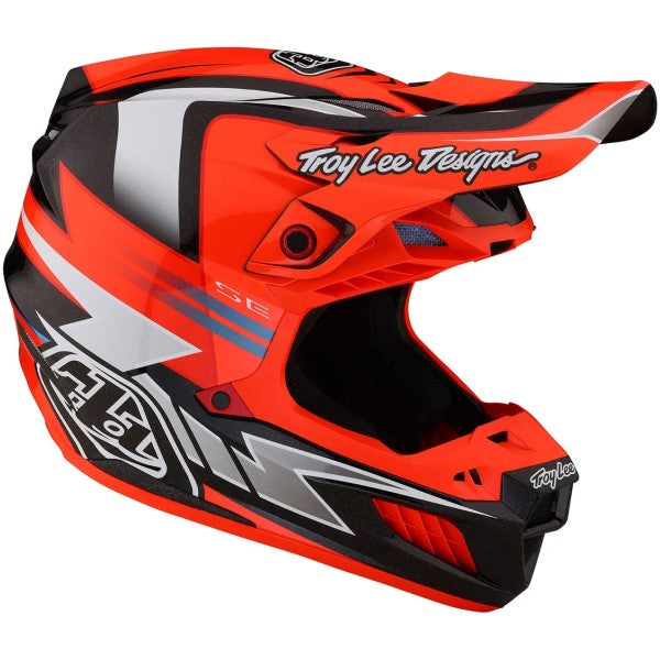 Casque de Motocross SE5 Composite Saber Mips Rouge/Gris incliné de gauche