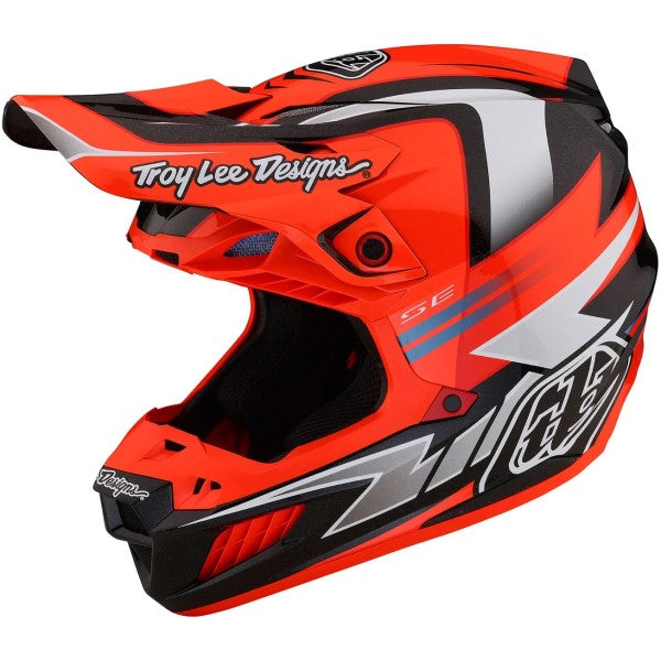 Casque de Motocross SE5 Composite Saber Mips Rouge/Gris incliné de droite