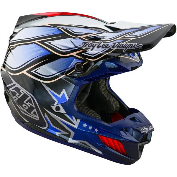 Casque de Motocross SE5 Composite Wings Noir/Multicolore incliné de gauche