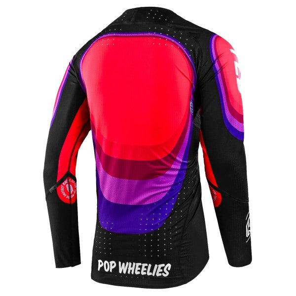 Chandail Motocross TLD SE Ultra REVERB Noir/Rouge de dos