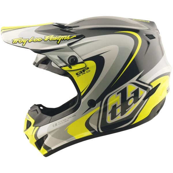 Casque de Motocross GP Pro Crossover MIPS Gris/Jaune de droite