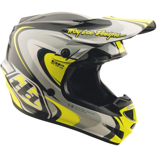 Casque de Motocross GP Pro Crossover MIPS Gris/Jaune de gauche