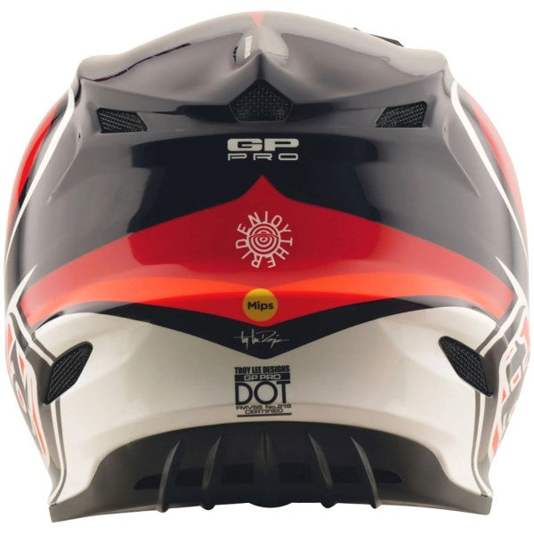 Casque de Motocross GP Pro Crossover MIPS Gris/Rouge de dos
