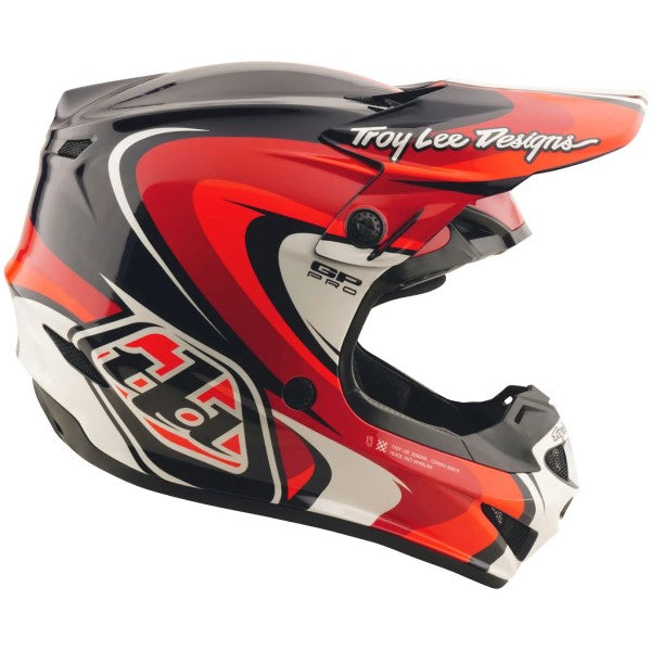Casque de Motocross GP Pro Crossover MIPS Gris/Rouge de gauche