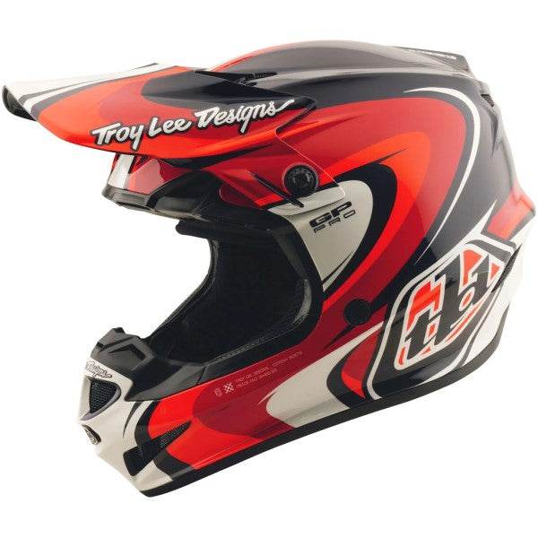 Casque de Motocross GP Pro Crossover MIPS Gris/Rouge incliné de droite