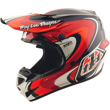 Casque de Motocross GP Pro Crossover MIPS Gris/Rouge incliné de droite