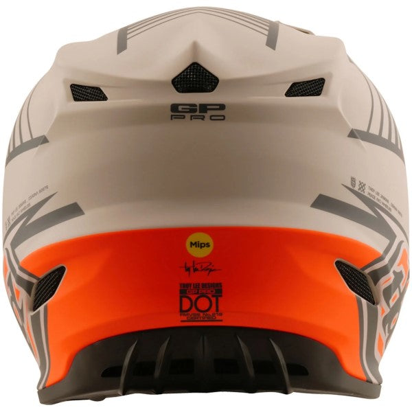 Casque de Motocross GP Pro Segment MIPS Brun/Orange de dos