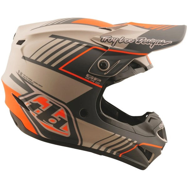 Casque de Motocross GP Pro Segment MIPS Brun/Orange de gauche