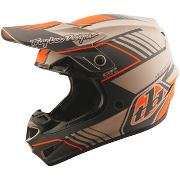 Casque de Motocross GP Pro Segment MIPS Brun/Orange incliné de droite