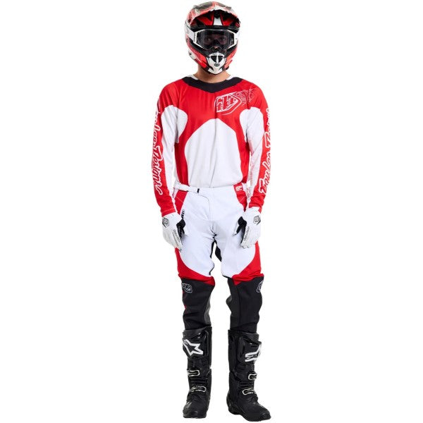 Pantalon de Motocross GP Pro Frames Noir/Blanc/Rouge essayage de face