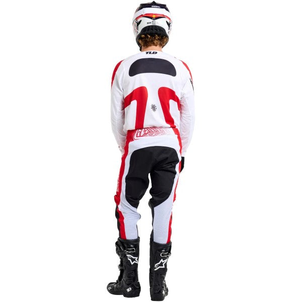 Pantalon de Motocross GP Pro Frames Noir/Blanc/Rouge essayage de dos