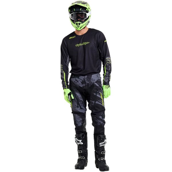Chandail de Motocross Scout GP Pro Slab Noir/Gris essayage de face