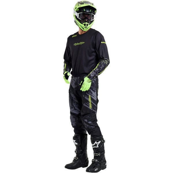 Chandail de Motocross Scout GP Pro Slab Noir/Gris essayage incliné de face