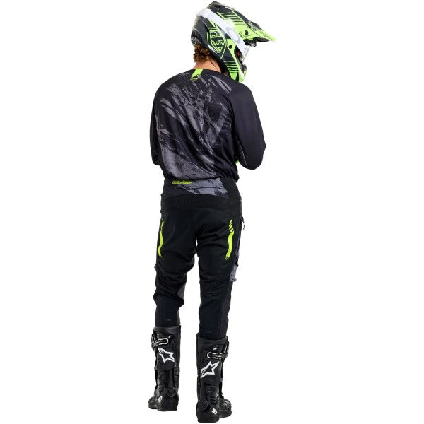 Pantalon de Motocross Scout GP Pro Slab Noir/Gris essayage de dos