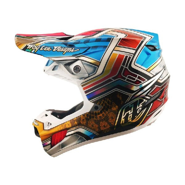 Casque de Motocross SE5 Lowrider Carbone Argent, côté gauche