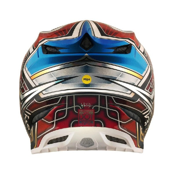 Casque de Motocross SE5 Lowrider Carbone Argent, Dos