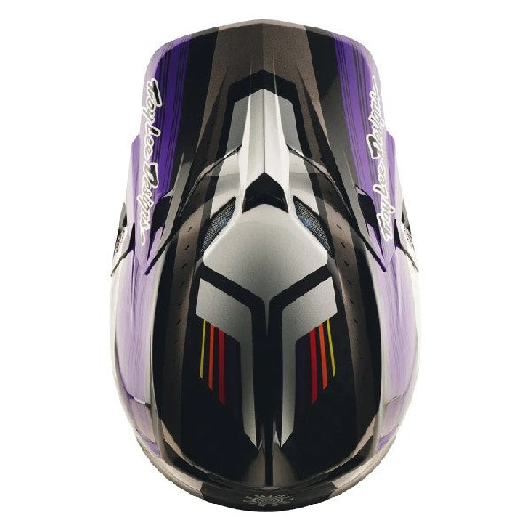 Casque de Motocross SE5 Stripes Carbone Noir/Mauve, Dessus