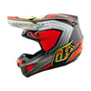 Casque de Motocross SE5 Composite Stripes Noir/Rouge, côté gauche