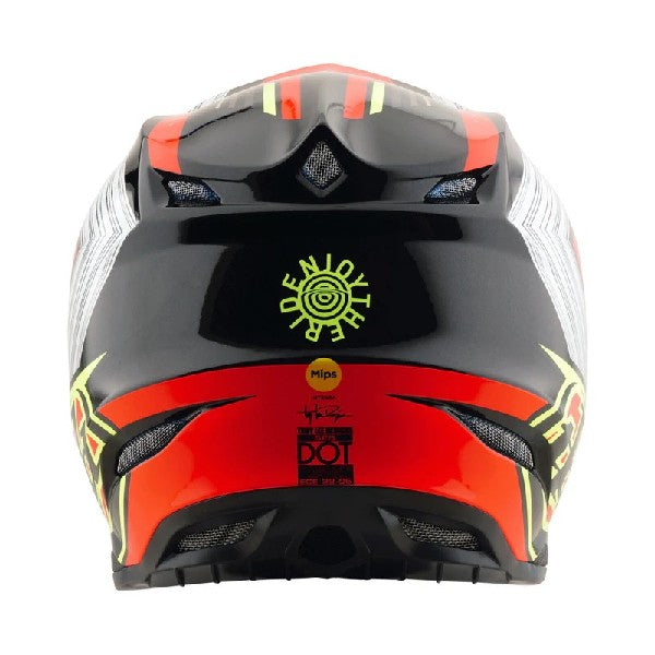Casque de Motocross SE5 Composite Stripes Noir/Rouge, Dos