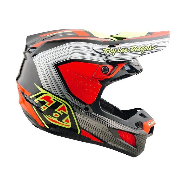 Casque de Motocross SE5 Composite Stripes Noir/Rouge, côté droit