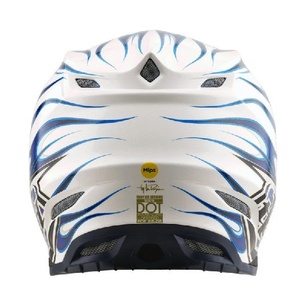 Casque de Motocross SE5 Composite Torched Troy Lee Designs Bleu, arrière