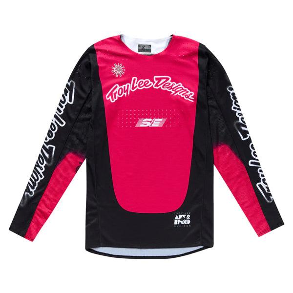 Chandail de Motocross SE Pro Roam  Troy Lee Designs Noir/Rouge, de face