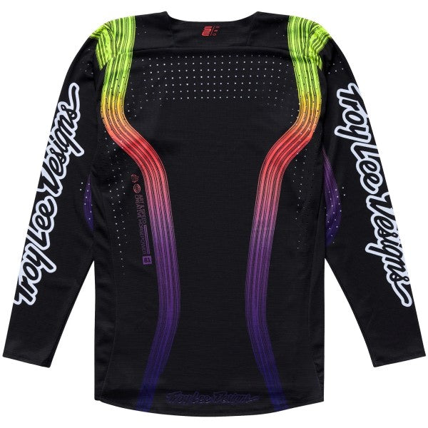 Chandail de Motocross SE Pro Stripes Junior Noir/Multicolore de dos
