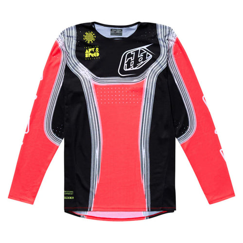 Chandail de Motocross SE Pro Stripes Troy Lee Designs Rouge/Noir, de face