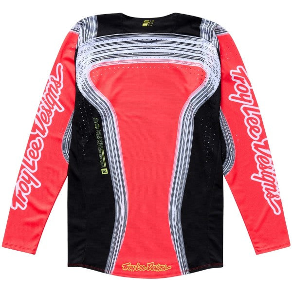 Chandail de Motocross SE Pro Stripes Junior Rouge/Noir de dos