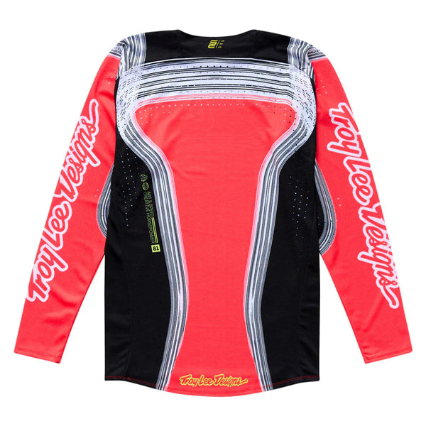 Chandail de Motocross SE Pro Stripes Troy Lee Designs Rouge/Noir, de face