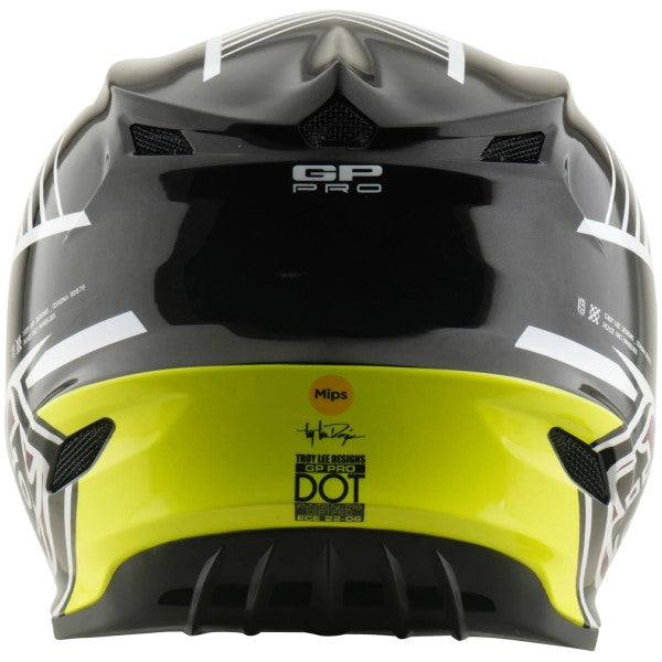 Casque de Motocross GP Pro Segment MIPS Noir/Jaune de dos