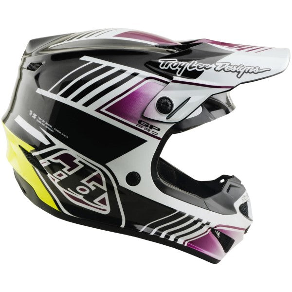 Casque de Motocross GP Pro Segment MIPS Noir/Jaune de gauche
