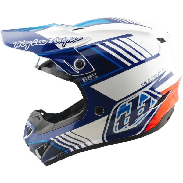 Casque de Motocross GP Pro Segment MIPS Bleu/Orange de droite