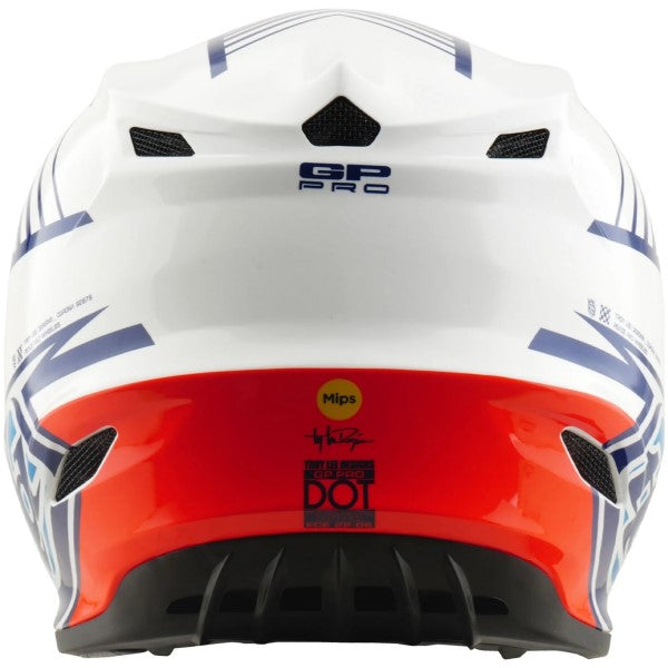 Casque de Motocross GP Pro Segment MIPS Bleu/Orange de dos