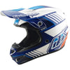 Casque de Motocross GP Pro Segment MIPS Bleu/Orange incliné de droite