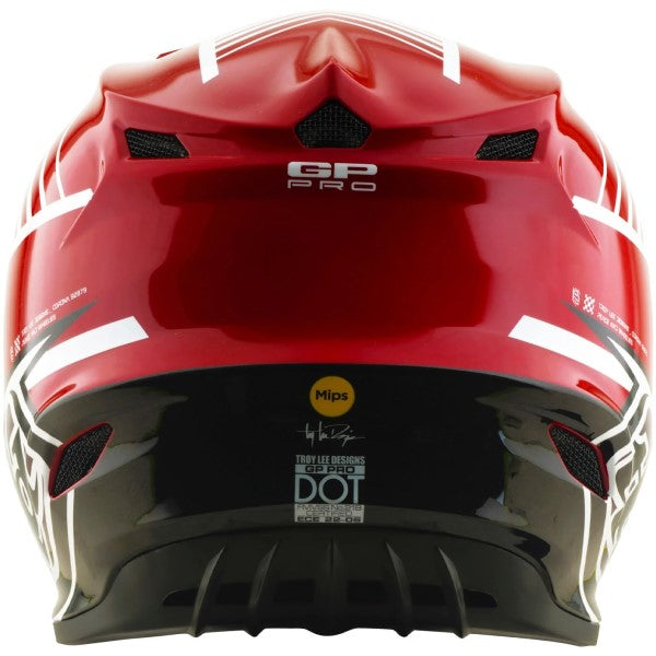 Casque de Motocross GP Pro Segment MIPS Rouge/Bleu de dos