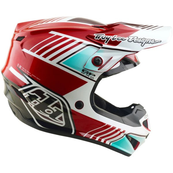 Casque de Motocross GP Pro Segment MIPS Rouge/Bleu de gauche