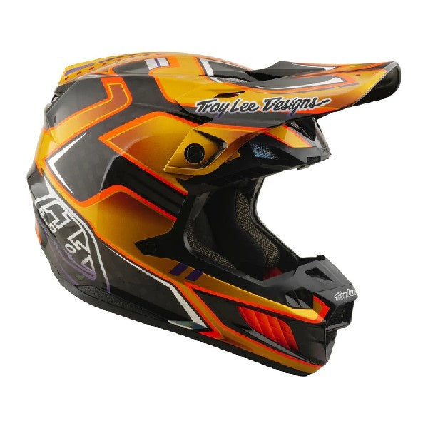 Casque de Motocross SE5 Crest Carbone Or, côté droit