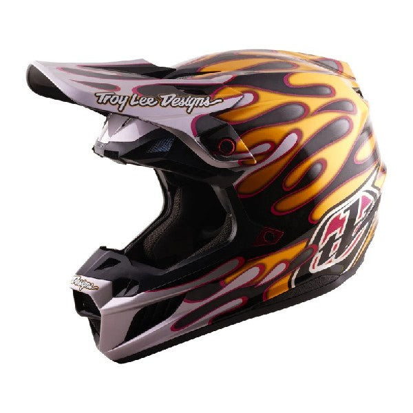 Casque de Motocross SE5 Overspray Up Carbone Noir/Or, côté gauche