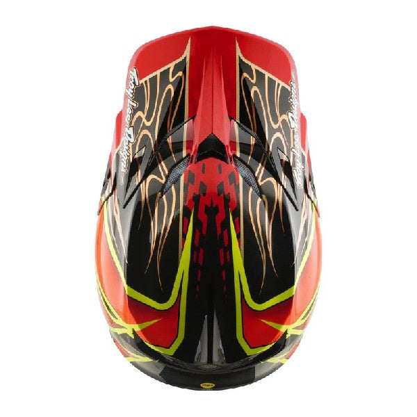 Casque de Motocross SE5 Wings Carbone Rouge, Dessus