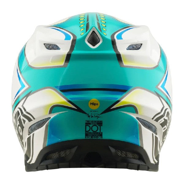 Casque de Motocross SE5 Composite Crest Turquoise, Dos