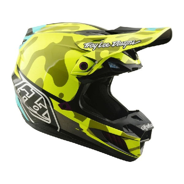 Casque de Motocross SE5 Composite Myth Jaune Fluo, côté droit