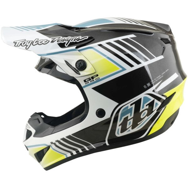 Casque de Motocross GP Pro Segment MIPS Junior Gris/Jaune de droite