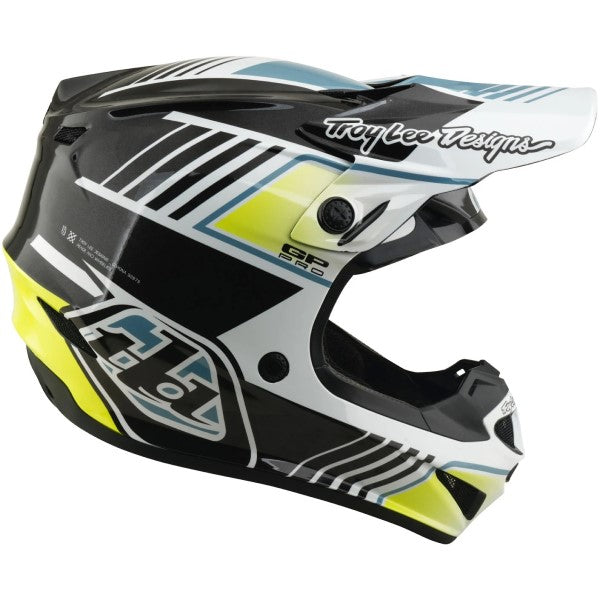 Casque de Motocross GP Pro Segment MIPS Junior Gris/Jaune de gauche