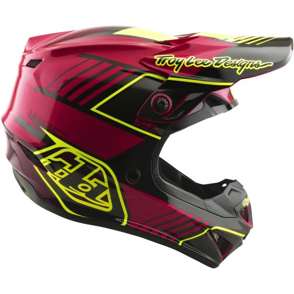 Casque de Motocross GP Pro Segment MIPS Junior Noir/Fushia de gauche