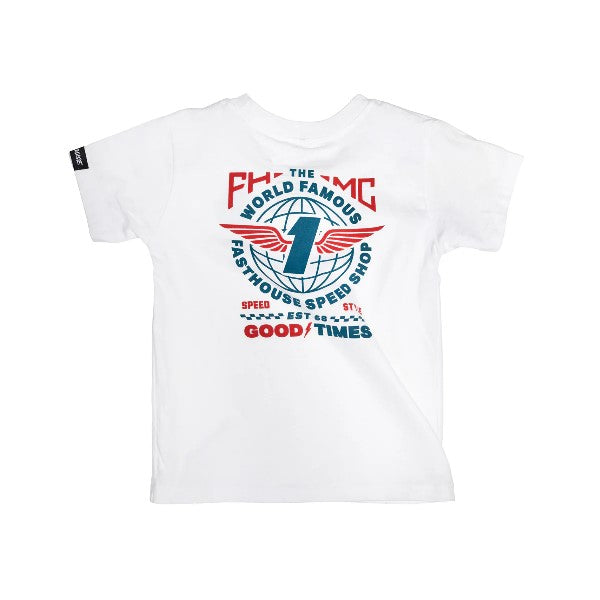 T-Shirt Renown Enfant/Fasthouse/blanc de dos